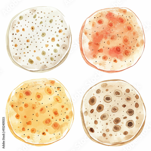 Vector Pita Bread simple and minim