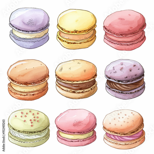 Vector Macaron simple and minimali