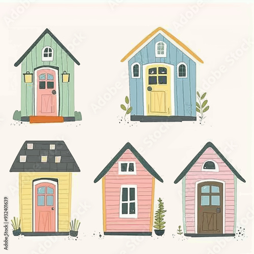 Vector Tiny House simple and minim