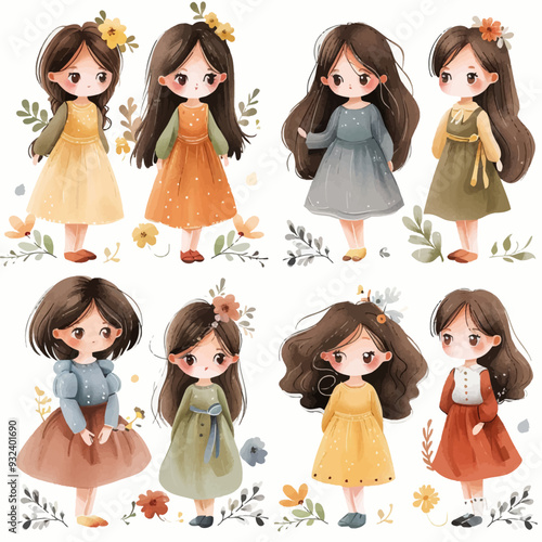 Vector Girl Finding simple and min