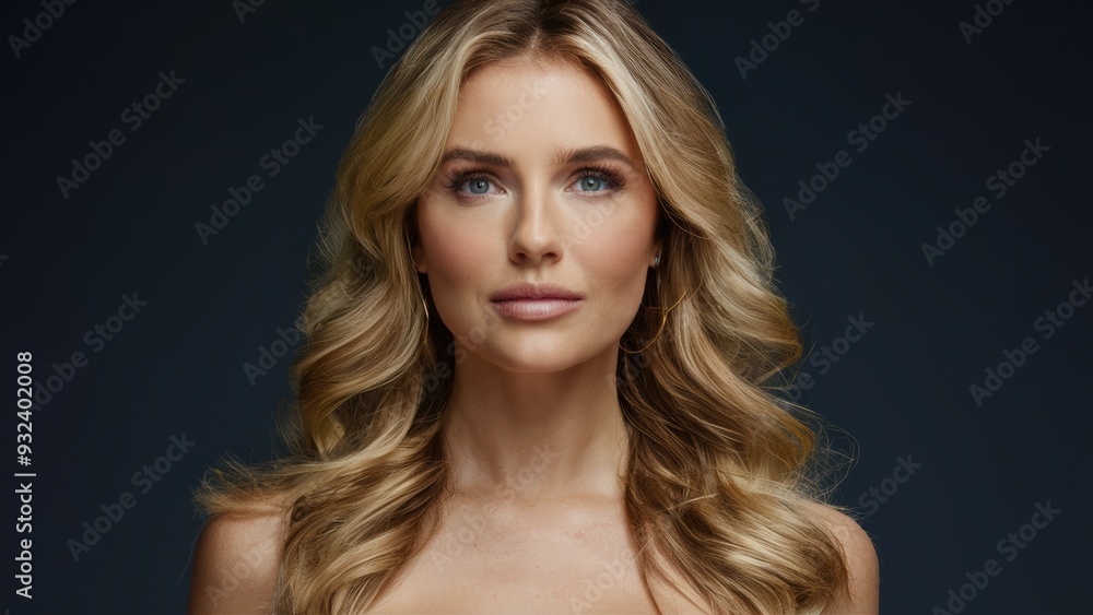 A woman with blonde hair posing for a picture, AI A woman with blonde hair posing for a picture, AI