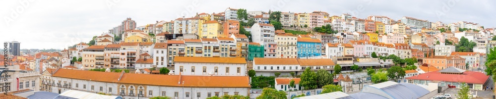 Wide panoramic view of the urbanized area of the city of Coimbra-Portugal. Wide panoramic view of the urbanized area of the city of Coimbra-Portugal.