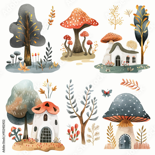 Vector Enchanted Forest simple and