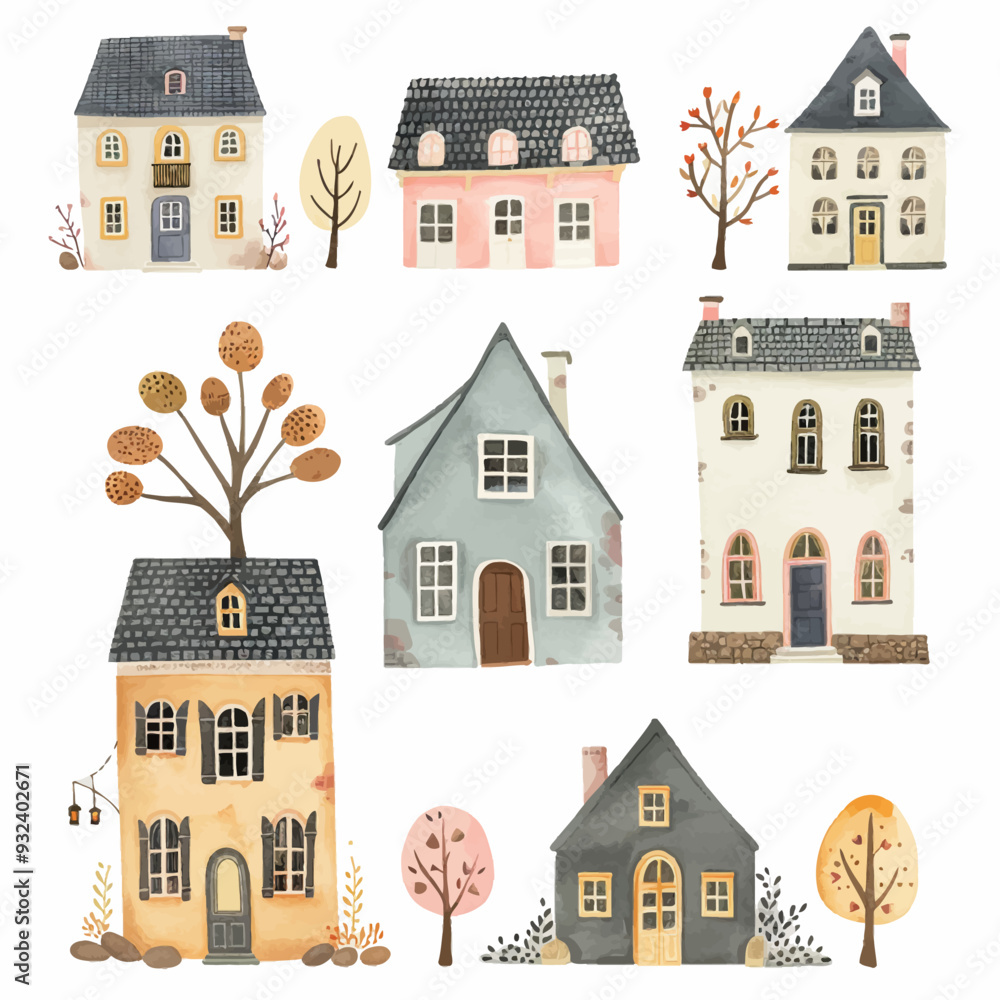 Vector Townhouse simple and minima Vector Townhouse simple and minima