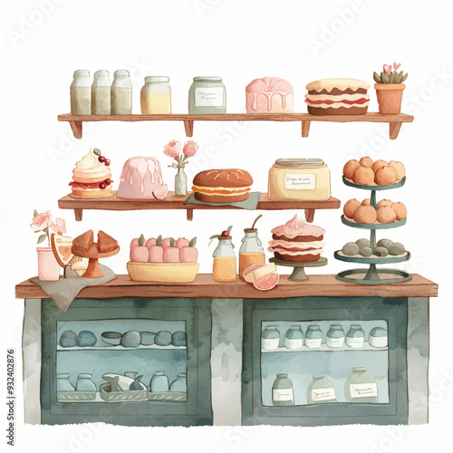 Vector Deli Counter simple and min