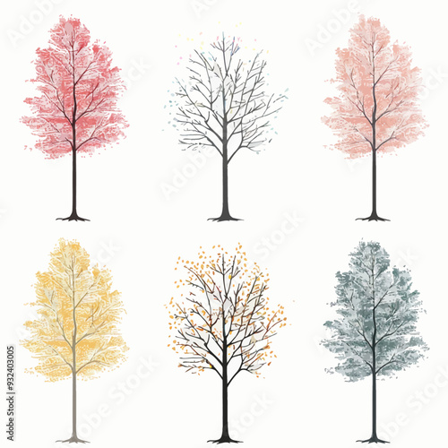 Vector Aspen Tree simple and minim