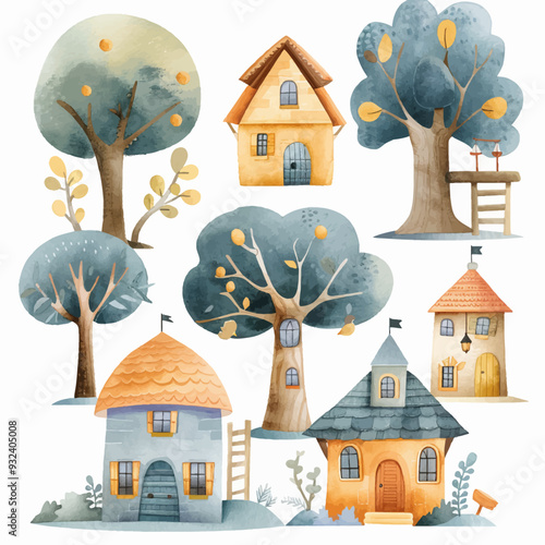 Vector Treehouse simple and minima