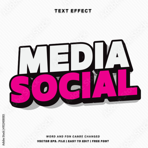 3d vector Media social theme style