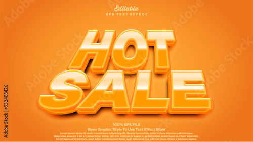 3d vector hot promotion text effect, suitable for promotion or advertising theme.