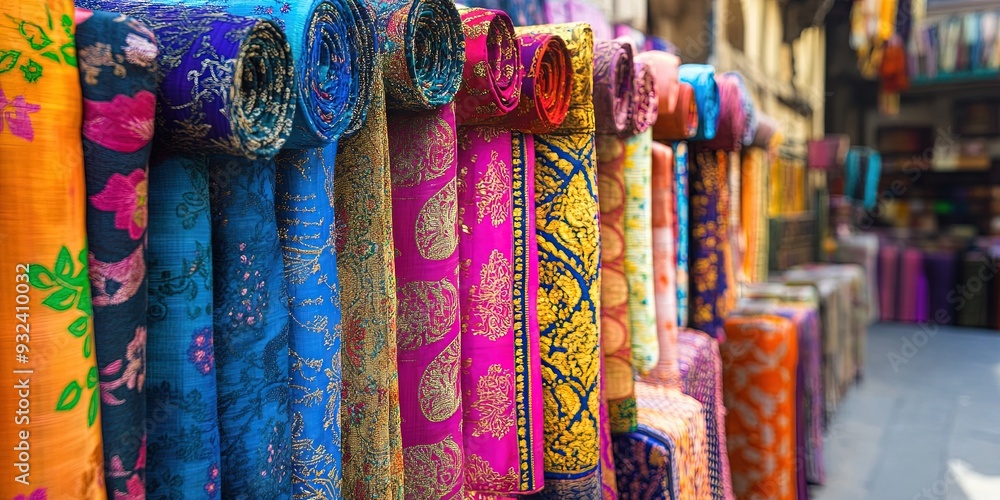 Fototapeta premium indian silk market