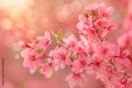 Delicate Pink Flowers in Soft Light