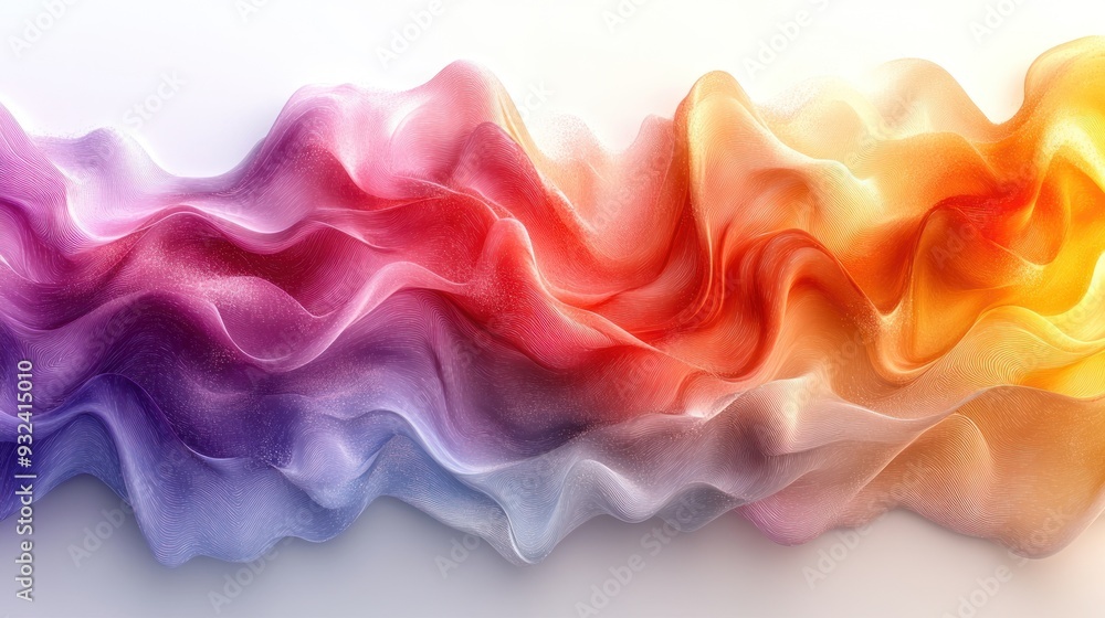 Abstract Colorful Fabric Waves