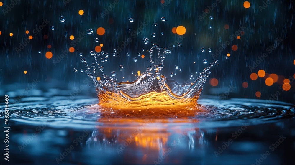 Water Drop Splash in Rain Water Drop Splash in Rain