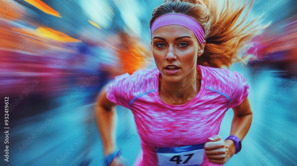 Marathon Runner in Motion