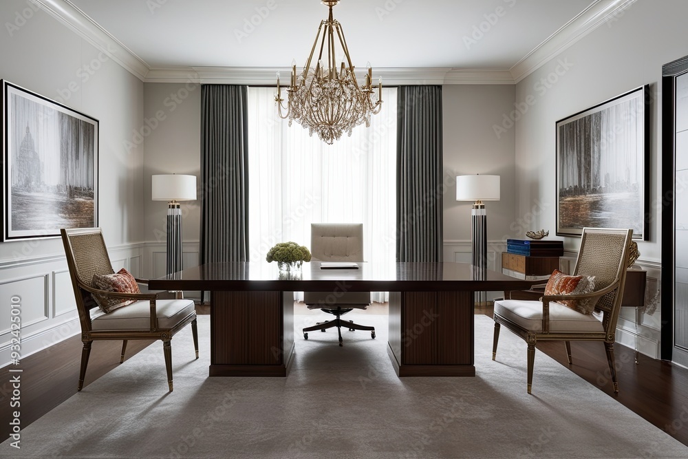 Stylish Minimalist Office Design for Executives Featuring Elegant Furniture and Modern Aesthetics Stylish Minimalist Office Design for Executives Featuring Elegant Furniture and Modern Aesthetics