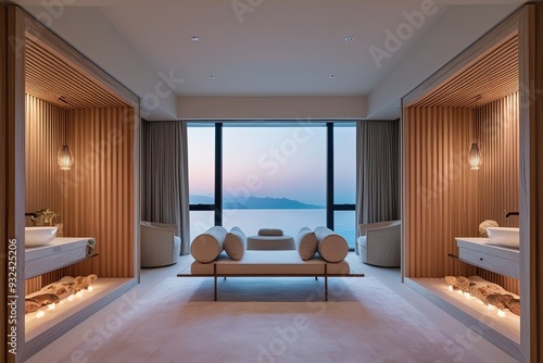 Wallpaper Mural Contemporary Serene Room Design with 3D Architecture and Tranquil Ambiance Torontodigital.ca