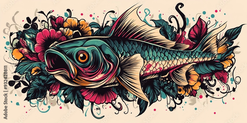 Old school tattoo illustration Old school tattoo illustration