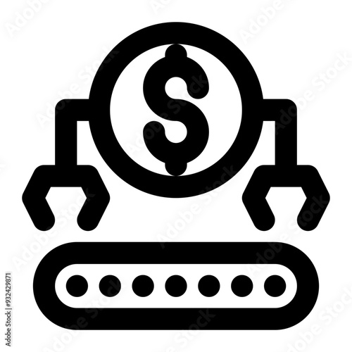 production, manufacturing, production cost, economics, economy, cost outline icon