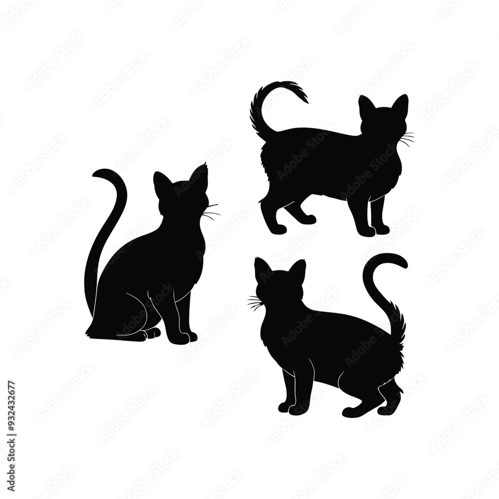 Devon Rex Silhouette Vector Template Illustration Devon Rex Silhouette Vector Template Illustration
