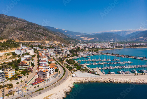 Top view of the city Finike on a sunny summer day. Turkey photo