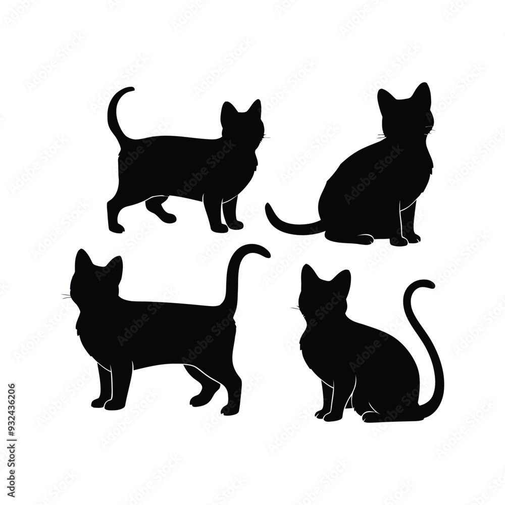 Devon Rex Silhouette Vector Template Illustration Devon Rex Silhouette Vector Template Illustration