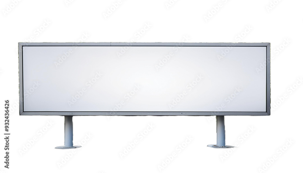Street billboard isolated on white background Street billboard isolated on white background