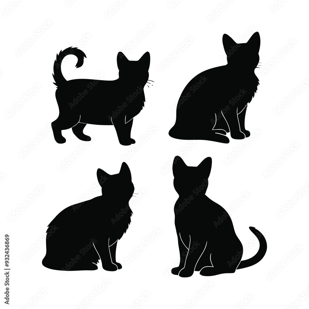 Devon Rex Silhouette Vector Template Illustration Devon Rex Silhouette Vector Template Illustration
