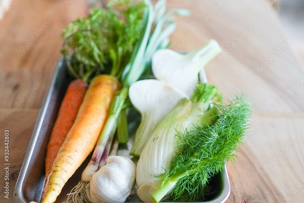 新鮮な無農薬の冬野菜