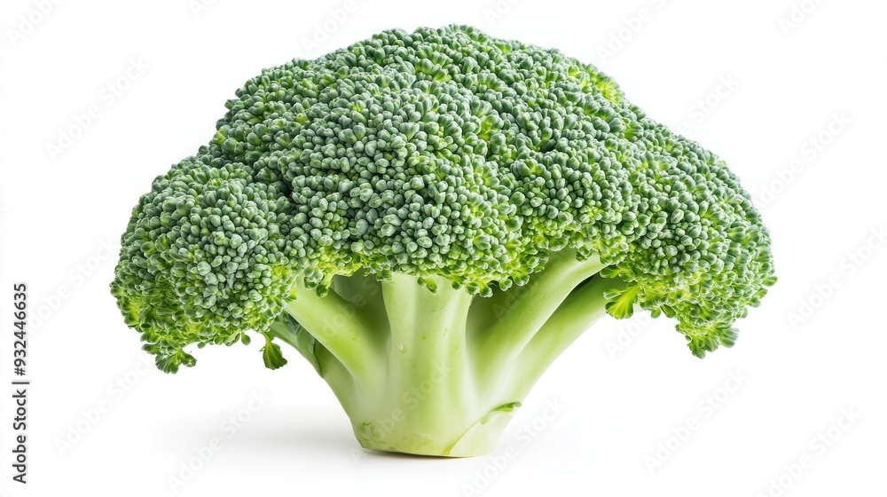 Fresh Green Broccoli Floret Isolated Fresh Green Broccoli Floret Isolated