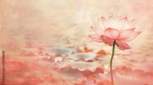 Pink Lotus Flower in Water