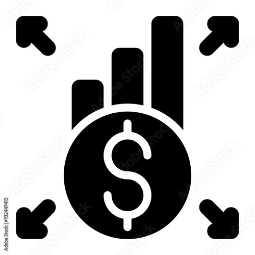 decentralized, decentralization, economics, economy, expansion, financial solid or glyph icon