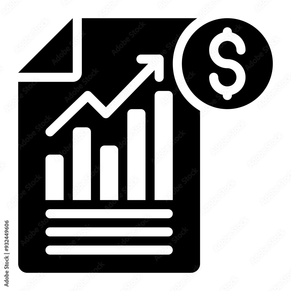economic report, economic data, economics, data visualization, financial report, reports solid or glyph icon economic report, economic data, economics, data visualization, financial report, reports solid or glyph icon