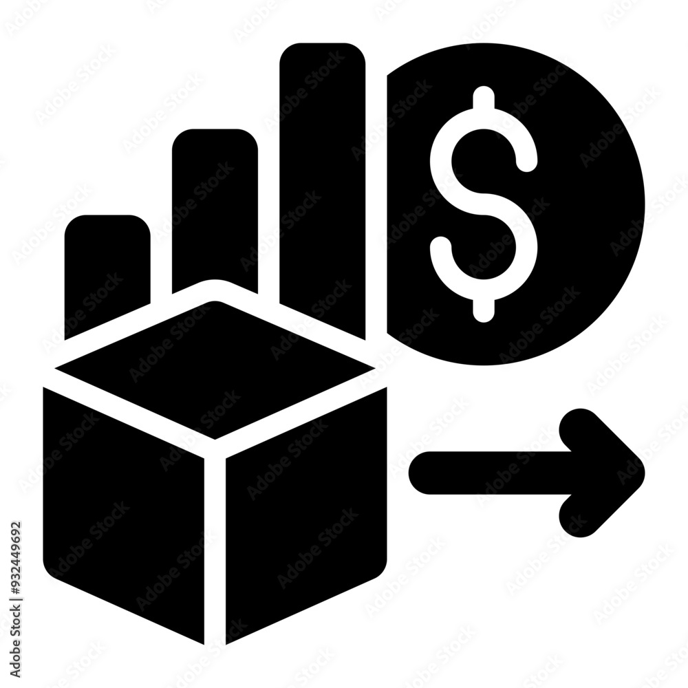 export, economy, economics, delivery, trade, supply chain solid or glyph icon export, economy, economics, delivery, trade, supply chain solid or glyph icon