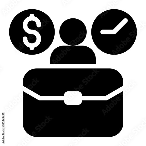 employment, employee, working, jobs, economics, businessman solid or glyph icon