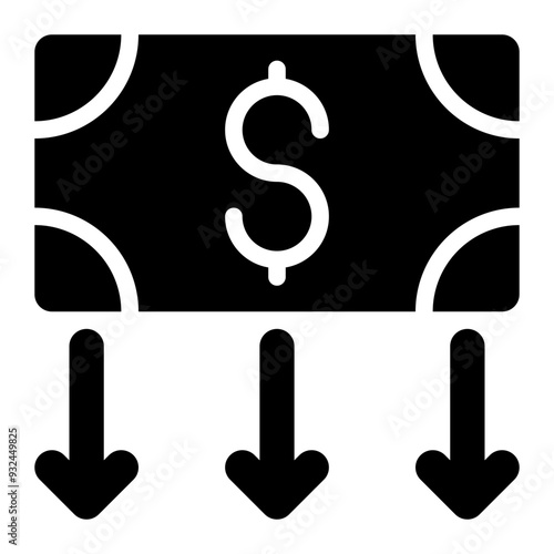 inflation, monetary crisis, economy, crisis, economics, financial solid or glyph icon