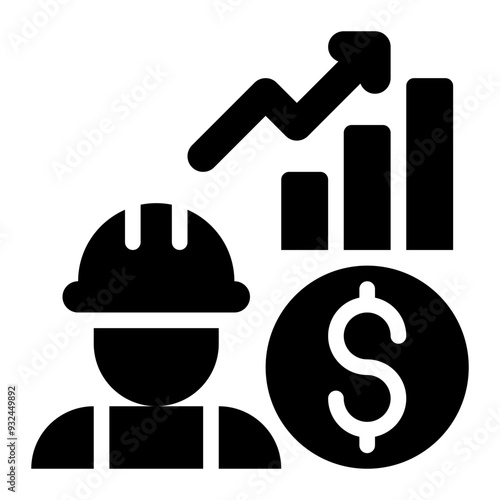 labor economics, labour economics, labor, economics, employee, financial solid or glyph icon