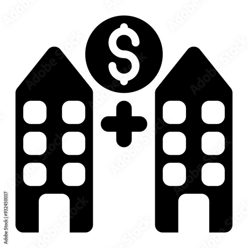 merger, acquisitions, join, business, economics, company solid or glyph icon