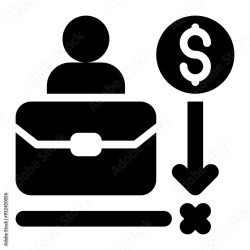 minimum wage, lowest remuneration, lowest wage, wages, employee, employment solid or glyph icon