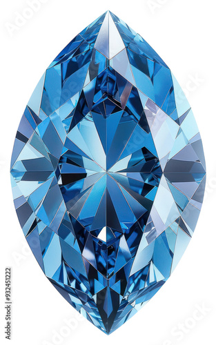 PNG Brilliant blue marquise cut gemstone