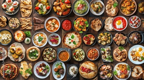 A Collage of Delicious Middle Eastern and Mediterranean Dishes