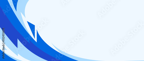 
sport blue banner background design with sharp frame and empty space for text