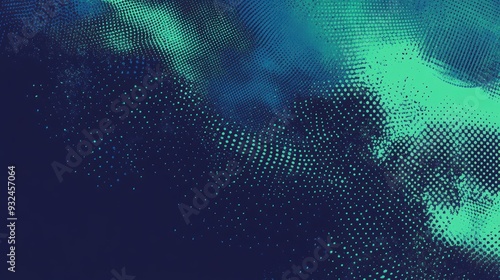 Abstract Sports Background with sea green and navy Gradient Brushstrokes and Halftone Effect. Dynamic Grunge Background. Scratch and Texture Elements For Design