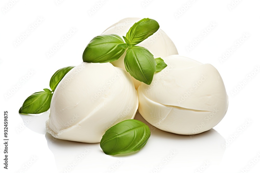 Mozzarella isolated on white background Mozzarella isolated on white background