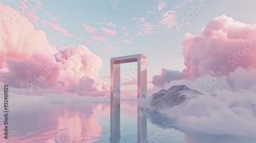 Surreal Gate to the Clouds