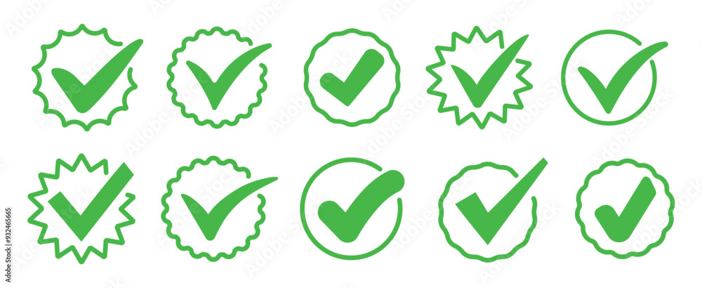 Collection of green check marks. Green tick. Correct. Trendy icons. Hand drawn. Doodle. Vector. Grunge textures. Brush. Ok. Verified. Textbox and checkbox. Frame vote. Button. Yes. Flat. Collection of green check marks. Green tick. Correct. Trendy icons. Hand drawn. Doodle. Vector. Grunge textures. Brush. Ok. Verified. Textbox and checkbox. Frame vote. Button. Yes. Flat.