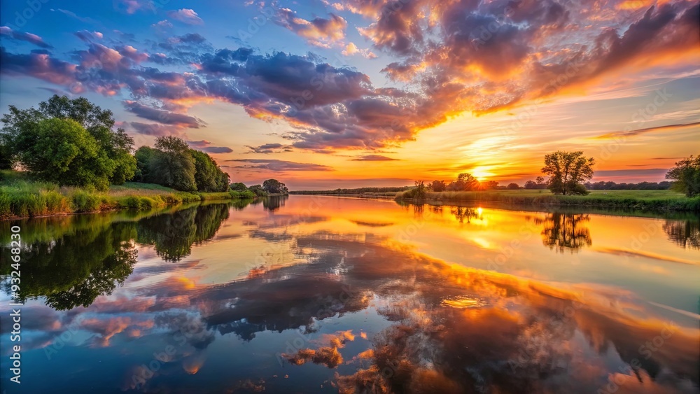 Beautiful sunset reflecting on the calm river surface , sunset, river, water, reflection, serene, peaceful, nature, dusk Beautiful sunset reflecting on the calm river surface , sunset, river, water, reflection, serene, peaceful, nature, dusk