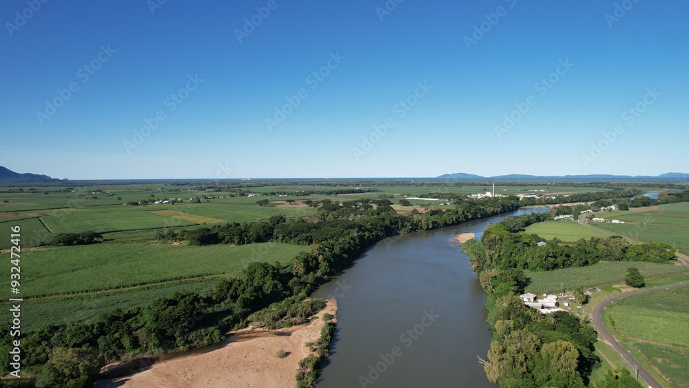 Aerial photo of Herbert River Cordelia Ingham Queensland Australia Aerial photo of Herbert River Cordelia Ingham Queensland Australia