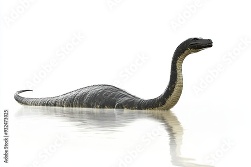 A Digital Rendering of the Loch Ness Monster in Water
