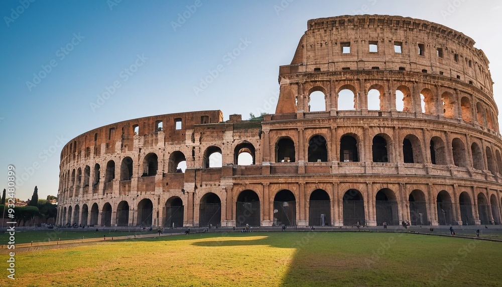 Fototapeta premium A roman structure with a large roman number of people on the bottom 16