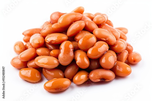 Wallpaper Mural  Haricot beans or baked beans isolated on white background Torontodigital.ca